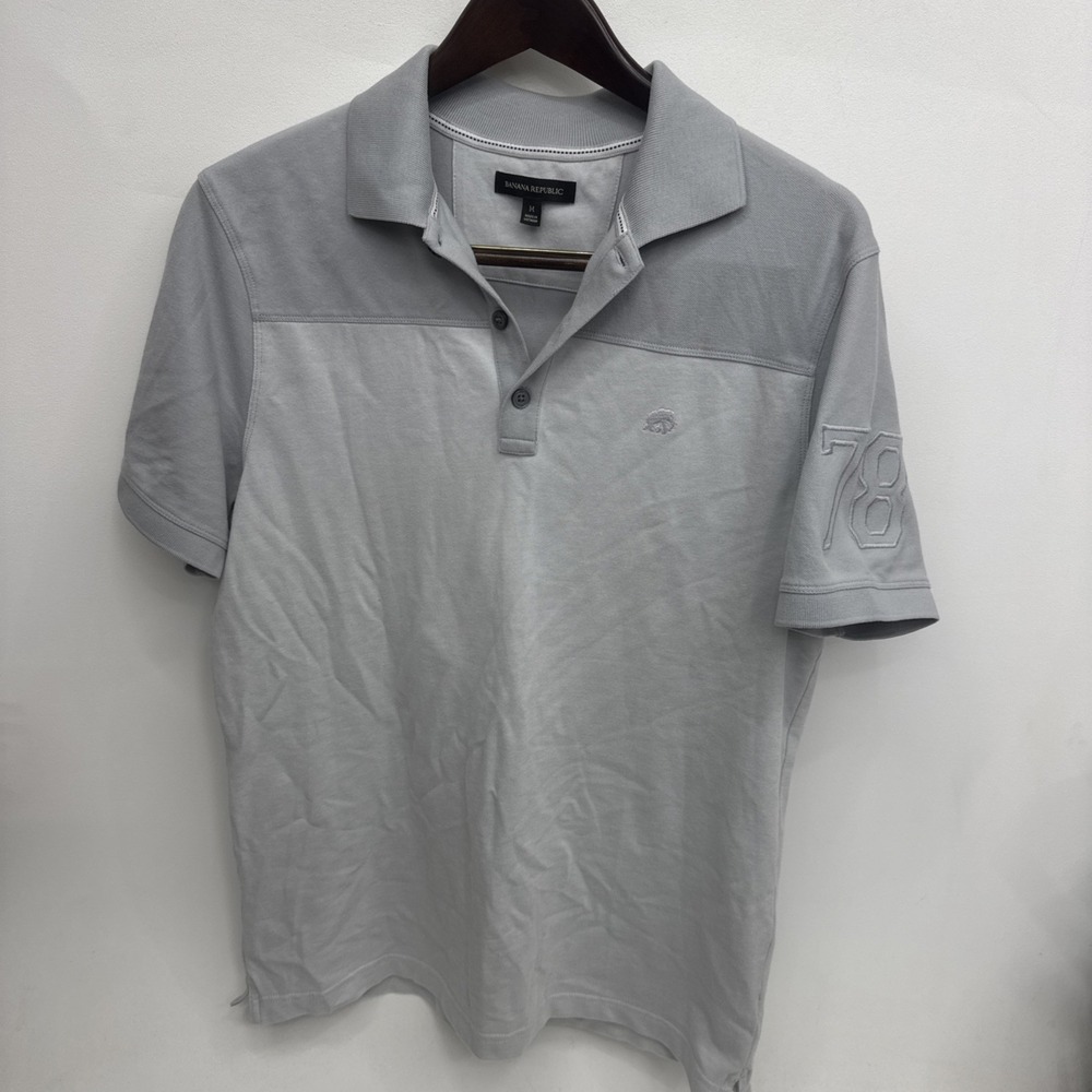 Banana Republic Shirt Mens Polo Short Sleeves Shirt "78" embroidered left sleeve